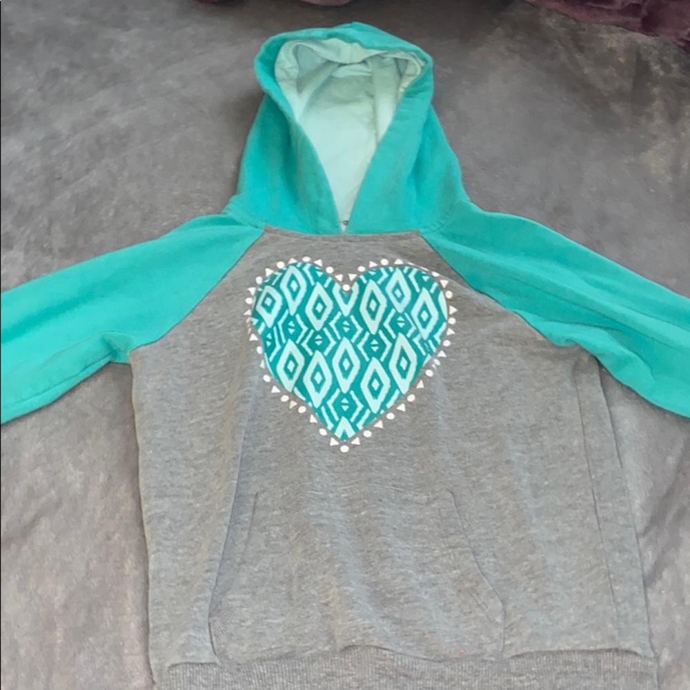 kids blue & grey hoodie